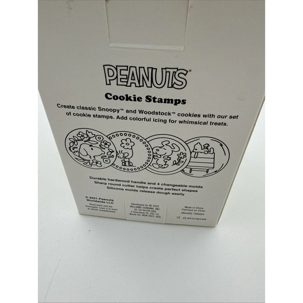Snoopy Spring Themed Silicone Cookie Stamps Williams Sonoma Peanuts Woodstock